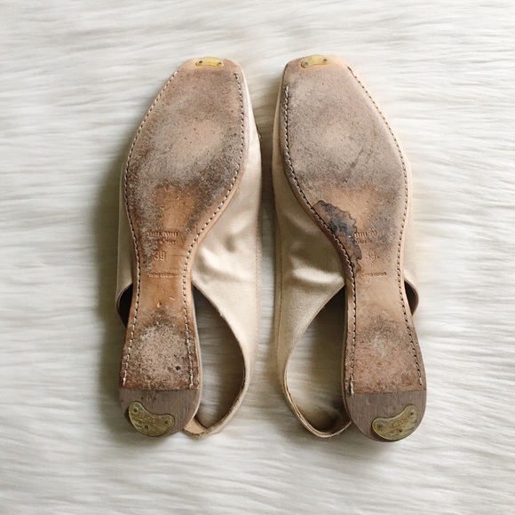 Miu Miu Ballet Satin Sling Back Flats - Picture 8 of 8